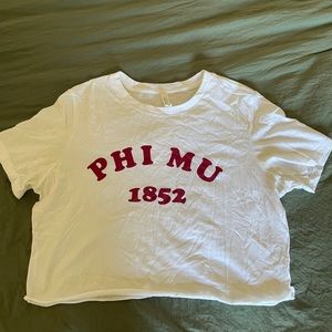 Phi mu crop tee